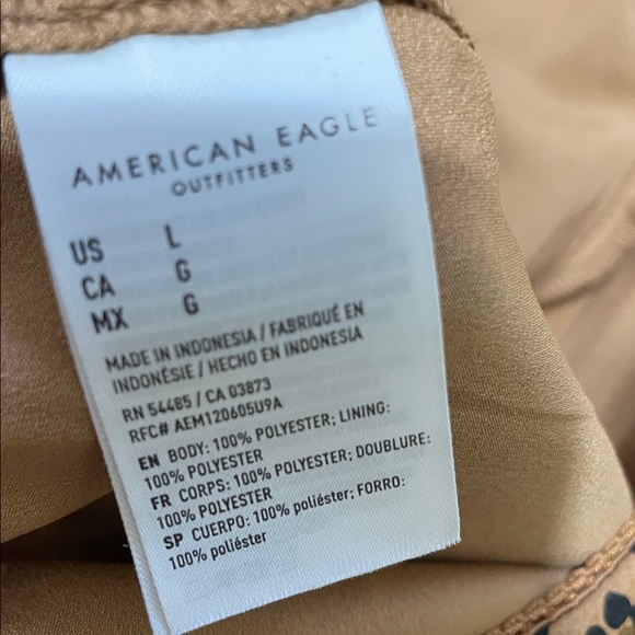 American Eagle satin leopard print slip skirt - Picture 6 of 7